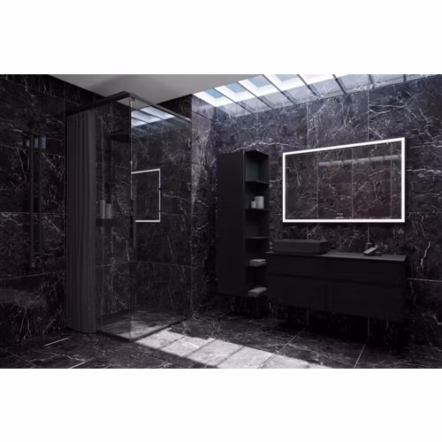 Spegel Svedbergs Ista Svart Ram med LED Touch Belysning