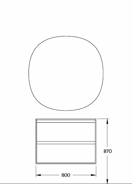 Haven H2 Oak Wood 80 cm Möbelpaket med Spegel