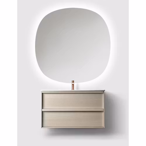 Haven H2 Light Ash Wood 80 cm Möbelpaket med Spegel