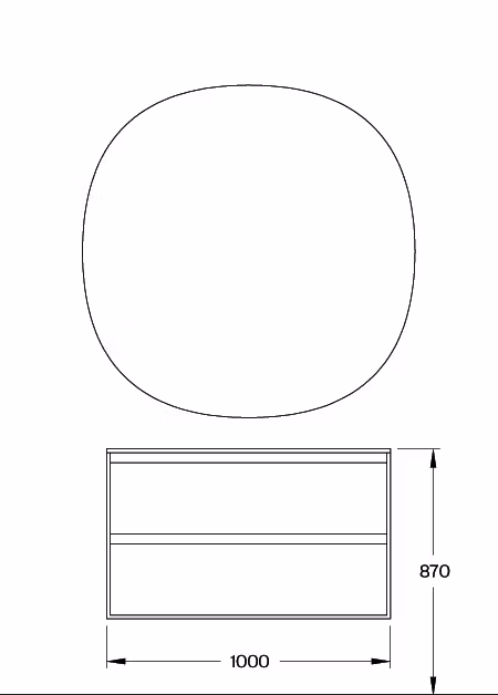 Haven H2 White Wood 100 cm Möbelpaket med Spegel
