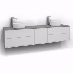 Tvättställsskåp Svedbergs Epos 200x45 2+1+2 lådor