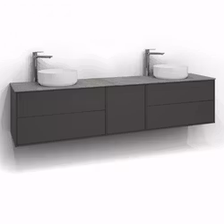 Tvättställsskåp Svedbergs Epos 200x45 2+1+2 lådor