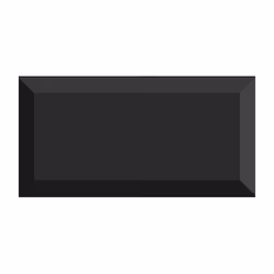 Kakel Svart Fasad Blank 10x20 cm