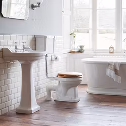 Tvättställ Burlington Edwardian Runt 56 cm med Piedestal