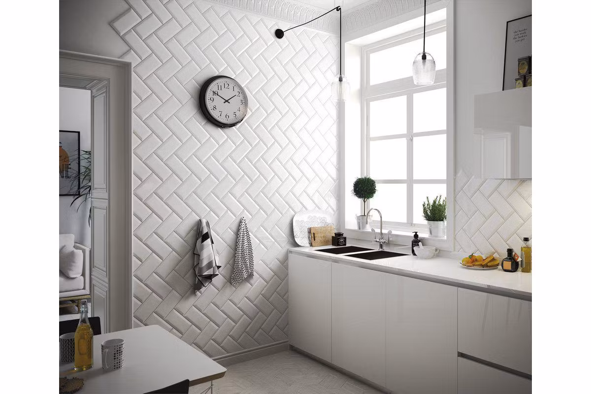 Kakel Arkitekt Fasad Vit Blank 9,8x19,8