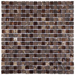 Mosaik Marble Mix Glas Brown 1,5x1,5