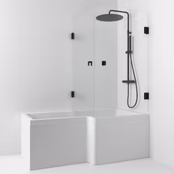 Badkarsvägg Svedbergs 180° hörndusch