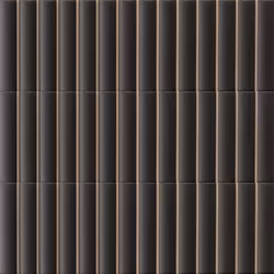 Kakel Fluted Black 10x30