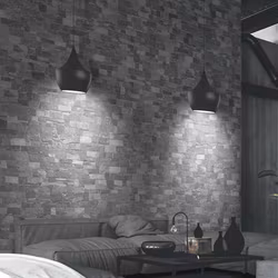 Fasadsten Lyon 3D Dark 15X61