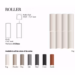 Kakel Norse Roller End Earth 10x10 matt