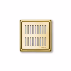 Golvsil Purus Square Rib Mässing 154x154 mm