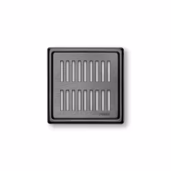 Golvsil Purus Square Rib Mattsvart 154x154 mm