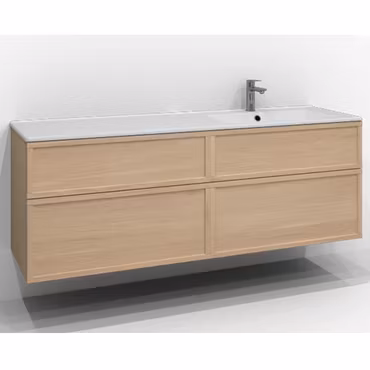 Tvättställsskåp Svedbergs Poem Ram 160x45 med 4 Lådor