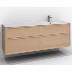 Tvättställsskåp Svedbergs Poem Ram 160x45 med 4 Lådor