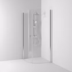 Duschpaket Svedbergs Skoga Aluminium Blank Halvrund 90x90