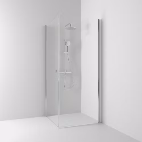 Duschpaket Svedbergs Skoga Aluminium Blank Rak 90x90