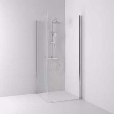 Duschpaket Svedbergs Skoga Aluminium Blank Rak 90x90