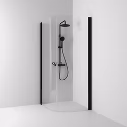 Duschpaket Svedbergs Skoga Svart Halvrund 90x90