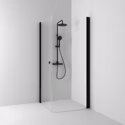 Duschpaket Svedbergs Skoga Svart Rak 90x90