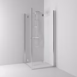 Duschpaket Svedbergs Skoga Aluminium Blank Vikhörn 90x90