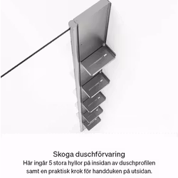 Duschpaket Svedbergs Skoga Aluminium Blank Vikhörn 90x90