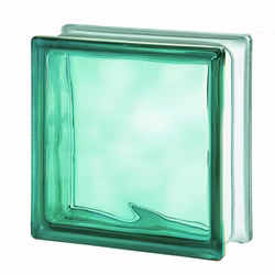 Glasblock Basic Moln 1908/W Turkos