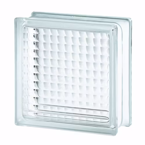 Glasblock Basic 1908/N Klar Småkorsräfflad