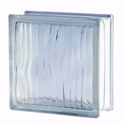 Glasblock Basic 1908/W-H Moln/Vågräfflad olika sidor
