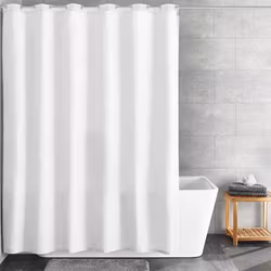 Duschdraperi Kleine Wolke Hook-On White 180x200 cm