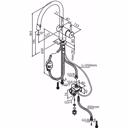 Köksblandare Damixa Osier Krom