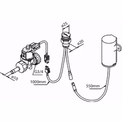 Elektronisk Diskmaskinsavstängning Steel Damixa