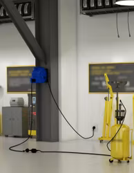 Kabelvinda Gelia Väggmontage H05VV-F 3G1.5 2+10m