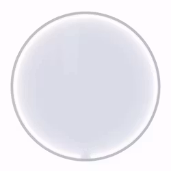 Dansani Moon spegel ø90 cm Vit med ram, belysning och ljusstyrning