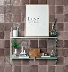 Kakel Tsquare Wall Pink Powder 15x15 Glossy
