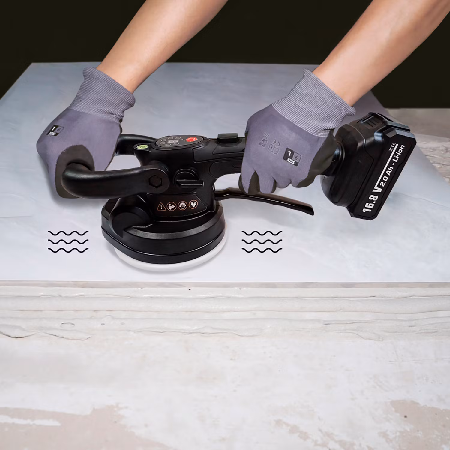 Plattvibrator Digital Tilefix inkl 2 batterier