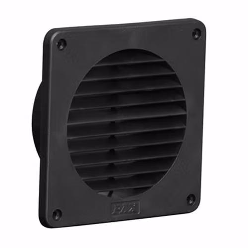 Ytterväggsgaller Pax Svart för 90, 900 och Passad-serien