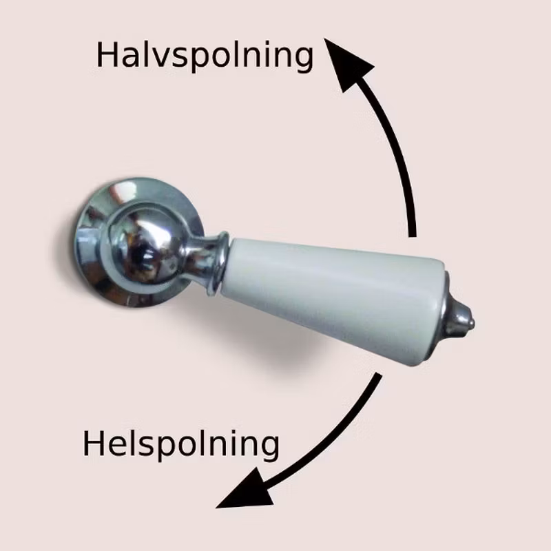 Toalett Burlington Svart med Bred Cistern