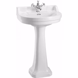Tvättställ Burlington Edwardian Runt 56 cm med Piedestal