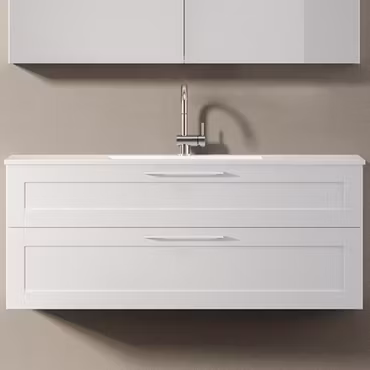 Tvättställsskåp INR Viskan Classic 120, Premium White/Stenkomposit