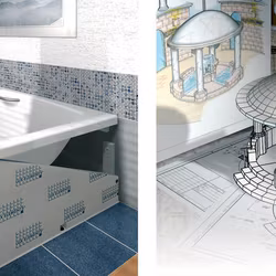 Våtrumskiva Lux Elements 1250x600x4 mm