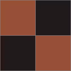 Klinker Hexa Square Rusty Red 15x15