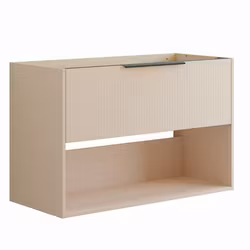 Tvättställsskåp Dansani Mido+ Classic 100x44 med 1 Låda, Öppen Hylla och Struktur Front