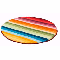 Badrumsmatta Kleine Wolke Funky Multi Rund 80 cm
