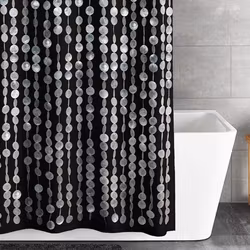 Duschdraperi Kleine Wolke Perla Black 180x200 cm