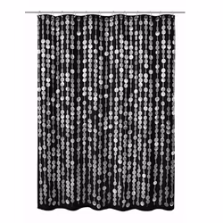 Duschdraperi Kleine Wolke Perla Black 180x200 cm