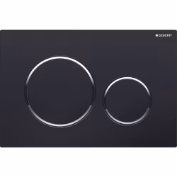 Spolplatta Geberit Sigma 20 Mattsvart/blankförkromad