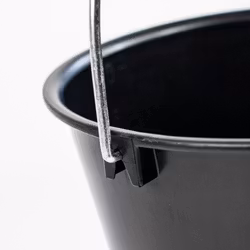 Hink 20 L med pip Heavy Duty svart