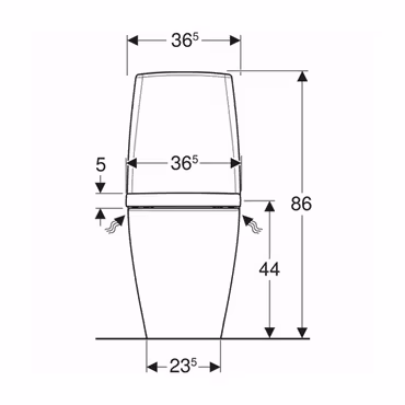 Toalettstol Ifö Vinta Art Rimfree Turboflush
