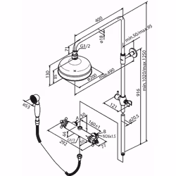 Takduschset Damixa Tradition 160 mm Krom