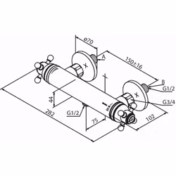 Duschblandare Damixa Tradition 150 cc